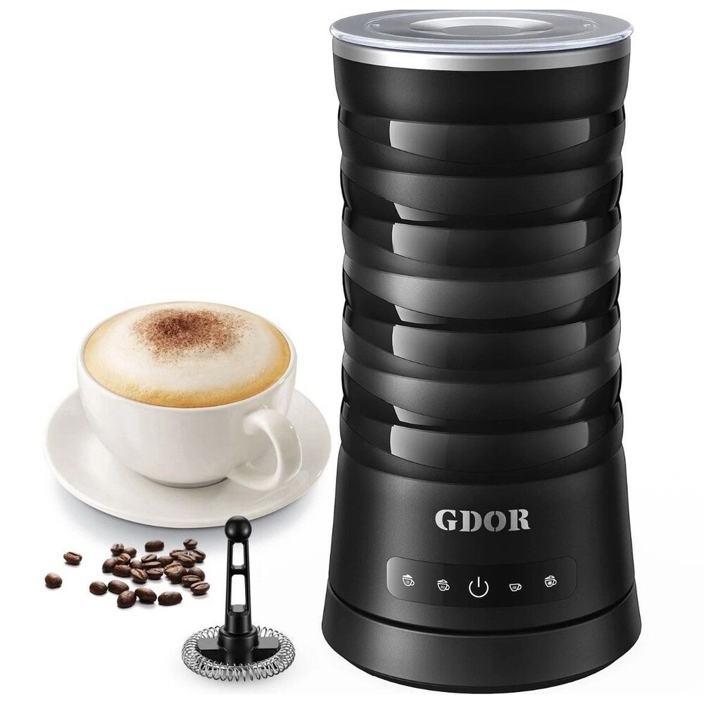 Milk Frother and Steamer, 4 in 1 Milk Steamer, 10oz Large Capacity, Cold Foam...